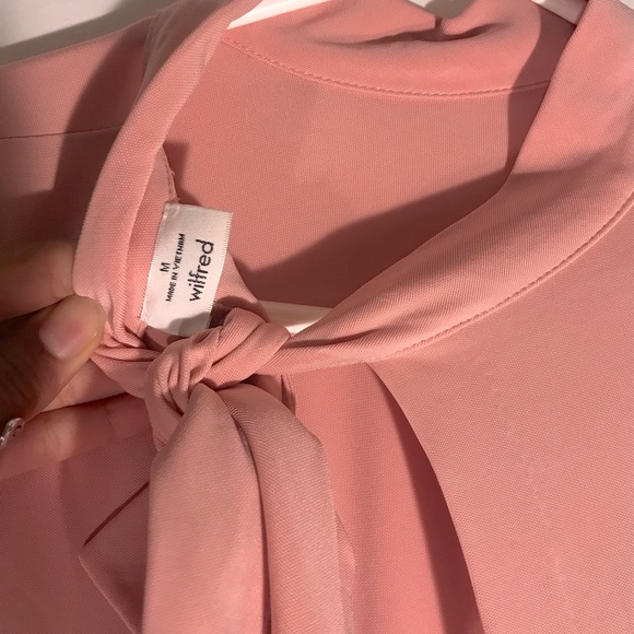 Wilfred Long Sleeve Open Back Pink Top - Medium - Picture 3 of 4